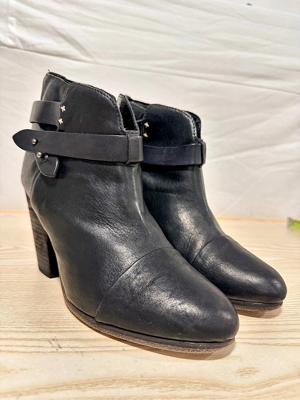 Rag & Bone Black Leather Ankle Boots Women’s EU 40